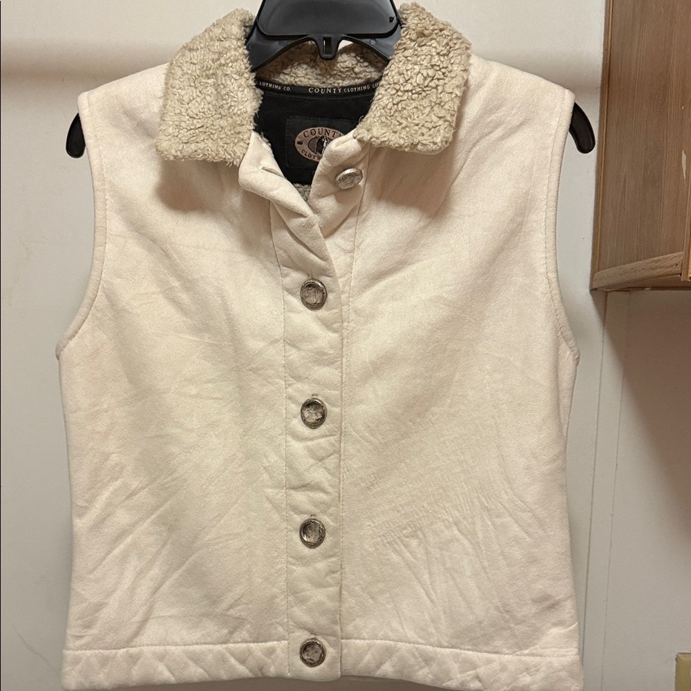 Cream Sleeveless Jacket